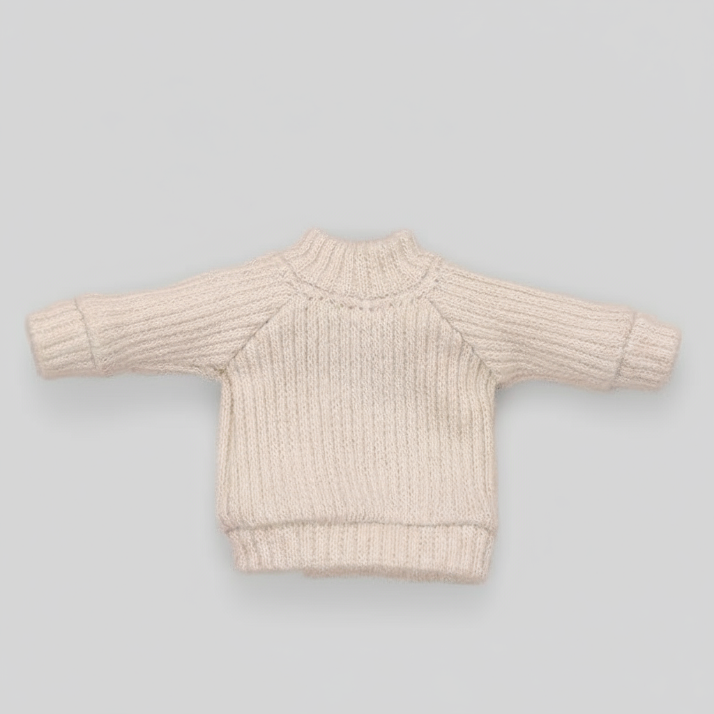 簡約坑條高領毛衣 [OB11/黏土娃]