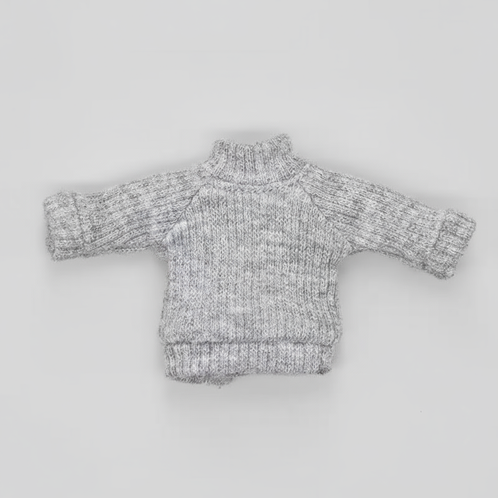 簡約坑條高領毛衣 [OB11/黏土娃]