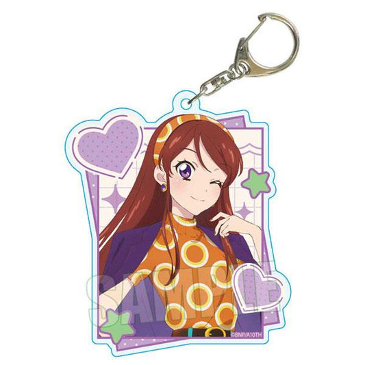 [Pre-order] Keychain Aikatsu! 10th STORY ~ STARWAY to the future ~ Murasaki Orchid retro pop ver. "Pre-order for February 24"