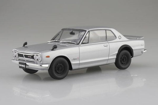 [Pre-order] No.01-SI KPGC10 Skyline HT 2000GT-R 1970 Silver Plastic Model "Reservation for June 24"